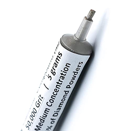 TechDiamondTools Diamond Polishing Compound Polishing Paste USA Made 50,000 Grit 0-0.5 Microns for Marble Glass Metal Rock Jewelry Resin Silver Chrome Gemstone with 25% of Diamond Powder - size: 50,000 grit/0-0.5 microns