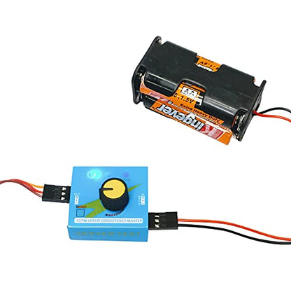 Servo Motor Tester Kit | 180 Degree 9g Servo Motor + RC Servo Tester Controller + 6V Battery Holder