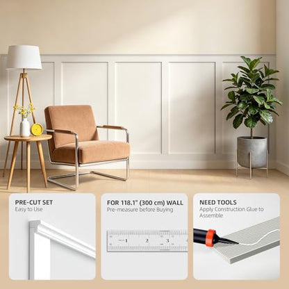 WADILE Premade Board and Batten Wall Panel Kit - size: 15 Pack