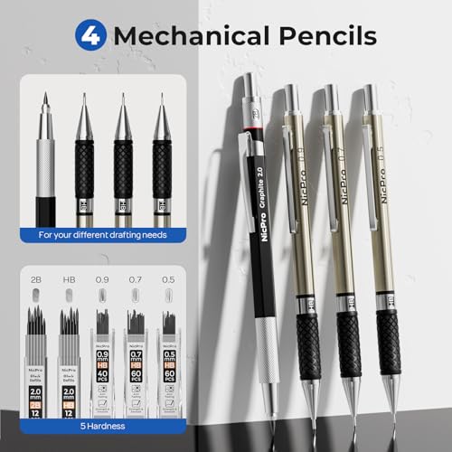 Nicpro 30PCS Professional Drafting Tools & Geometry Set with Case - size: 30 PCS