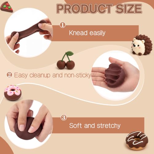 VioraWhite 72 Pcs Air Dry Clay 2.4lb Modeling Clay Kit, Light Brown - color: Light Brown