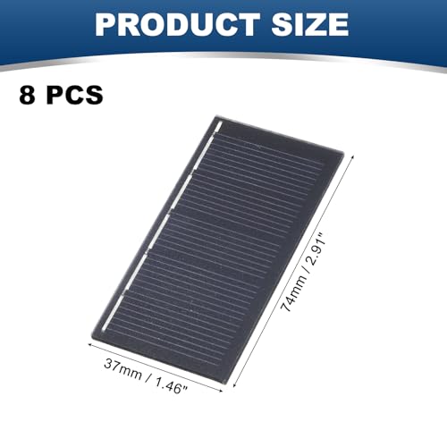 MECCANIXITY 8Pcs 2.5V 0.325W 130mA Mini Solar Panels, Small Solar Photovoltaic Power Cells Charge DIY Electric Toy Materials Kits - style: 2.5V 0.325W 0.13A
