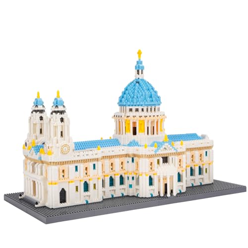 Building Blocks Set, St Paul's Cathedral Model Building Kit 7038 PCS Architecture Collection Micro Mini Blocks - color: St Paul's Cathedral