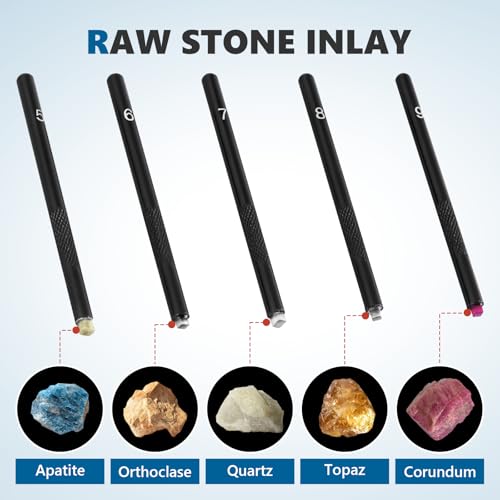Mohs Hardness Test Kit Mohs Hardness Picks 5 Pack Mohs Hardness Tester Industrial Mineral Identification Kit Gem Jade Jewelry 5-9 Scratch Tester