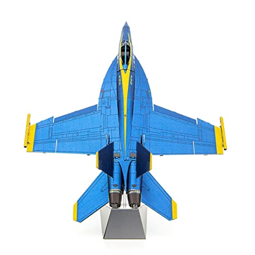 Metal Earth Fascinations Premium Series Blue Angels F/A-18 Super Hornet 3D Metal Model Kit Bundle with Tweezers