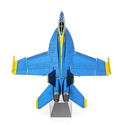 Metal Earth Fascinations Premium Series Blue Angels F/A-18 Super Hornet 3D Metal Model Kit Bundle with Tweezers