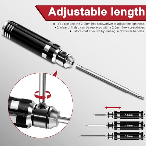 RC Tool Kit 12PCS Hex Screwdriver Nut Driver Set - color: Black