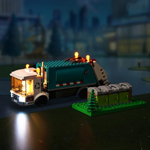 BrickBling LED Light Kit Compatible with Lego Recycling Truck 60386, New 2023 Lighting Compatible with Lego Garbage Truck- No Model Included