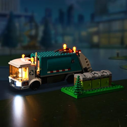 BrickBling LED Light Kit Compatible with Lego Recycling Truck 60386, New 2023 Lighting Compatible with Lego Garbage Truck- No Model Included