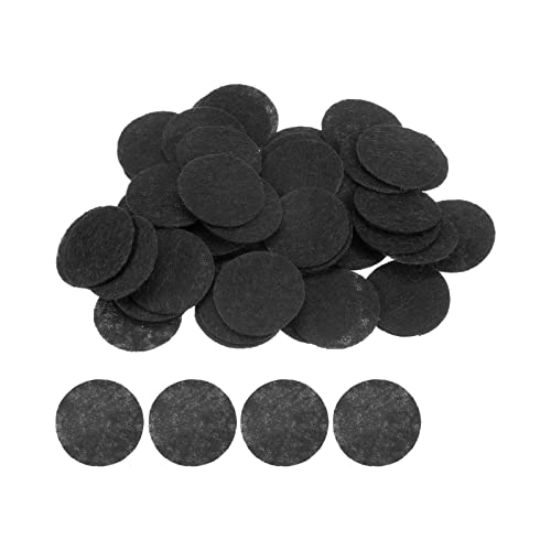 HARFINGTON 100pcs Round Felt Circles, 25mm 1" Pre Cut Felt Craft Pads Non-Woven Mini Felt Fabric Circles for DIY Sewing Handcraft Cut Projects Craft Finishing, Black - color: Black, size: 25mm