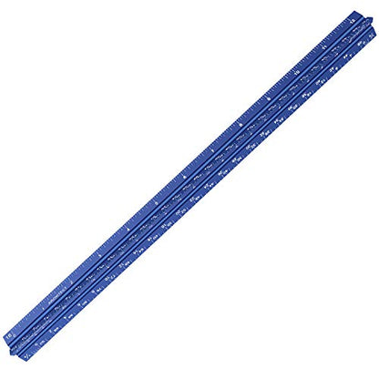 12" Architectural Scale Ruler Aluminum Architect Scale Ruler, Blue - color: Blue