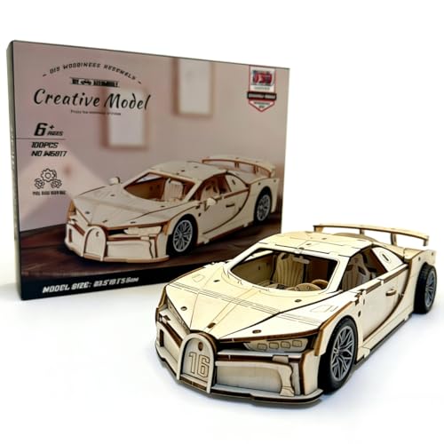 Adult 3D Wooden Sports Car Puzzle Set - style: Sports car