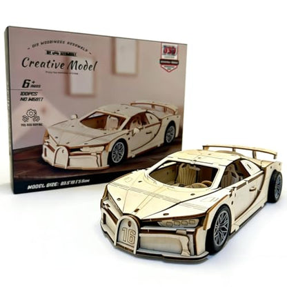Adult 3D Wooden Sports Car Puzzle Set - style: Sports car