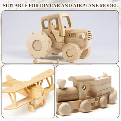 MECCANIXITY Wooden Axle Pegs 7/32" Dia. 1-1/16" Length, Unfinished Wood Pegs for DIY Model Cars Trucks, 25pcs - size: 7/32" Dia. 1-1/16" Length