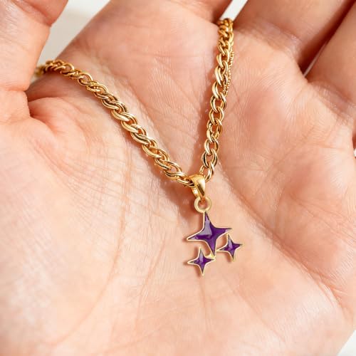Heiolox 60PCS Four-Pointed Star Charms Alloy Charms Star Bead Frames for DIY Necklace Bracelet Earring Beads Jewelry Making