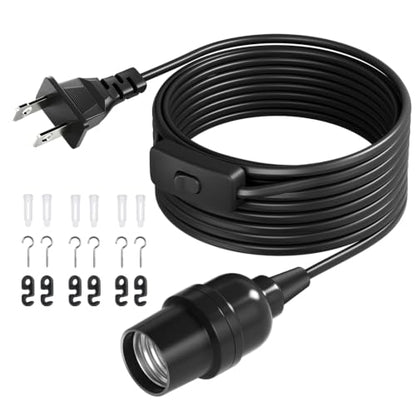 DiCUNO Pendant Light Cord, for Hanging Paper Lantern, 20 Ft, Black, 1-Pack - style: 20ft - Black