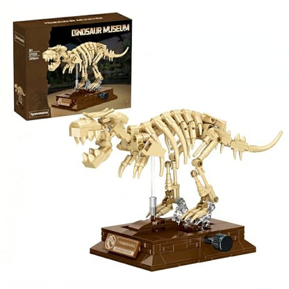 DRZYJ Tyrannosaurus Rex Dinosaur Fossil Building Set, 289Pcs Movable T-Rex Skeleton Model Kit with Museum Display Stand, Educational Dinosaur Toy for Kids 8 for Dinosaur Lovers & Collectors - style: Tyrannosaurus rex