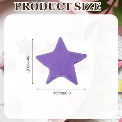 MECCANIXITY 300 Pcs Paper Stars Pre-made Origami Lucky Wishing Star for Best Wish Christmas Party Wedding Valentine's Day Girl Friends Gift(Purple) - color: Purple