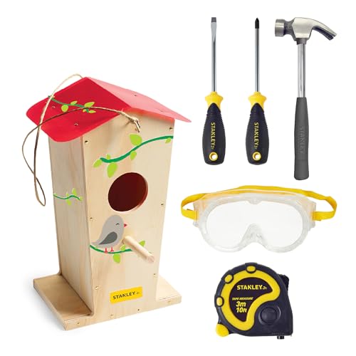 STANLEY Jr. Wooden Kit - Creative Arts and Crafts Set for Kids and Adults (Wooden Birdhouse (New))