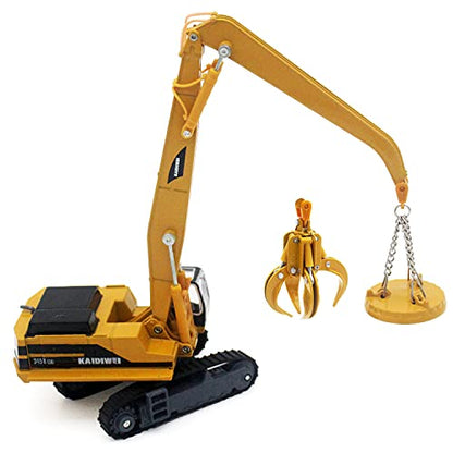 Tipmant Alloy Die-cast Vehicle Model Toy Material Handling Diecast Crane Engineering Truck Metal Durable Kids Birthday Gift Scale1:87 - color: Yellow 1