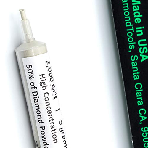 TechDiamondTools Diamond Polishing Compound Polishing Paste USA Made 2,000 Grit 4-8 Microns for Marble Glass Metal Rock Jewelry Resin Silver Chrome Gemstone with High Concentration of Diamond Powder - size: 2,000 grit/4 - 8 microns