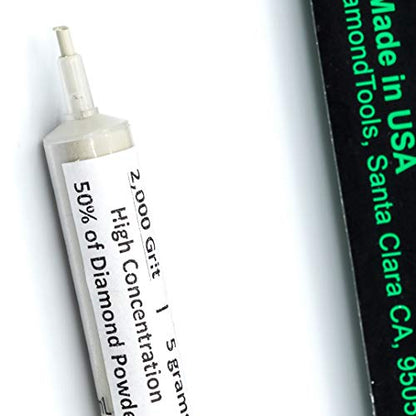 TechDiamondTools Diamond Polishing Compound Polishing Paste USA Made 2,000 Grit 4-8 Microns for Marble Glass Metal Rock Jewelry Resin Silver Chrome Gemstone with High Concentration of Diamond Powder - size: 2,000 grit/4 - 8 microns
