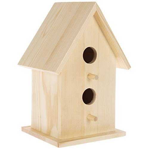 Hobby Lobby Woodpile Fun Unfinished Wood Birdhouse for Kids and Adults