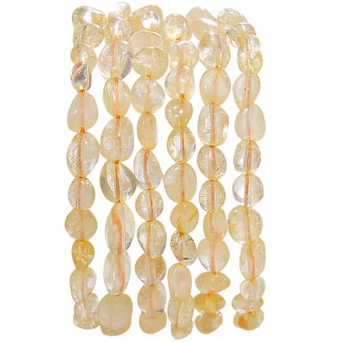 BEADIA Natural Irregular Freeform Yellow Quartz Stone Beads for DIY Jewelry Making 5-8mm 38cm - color: Yellow Quartz