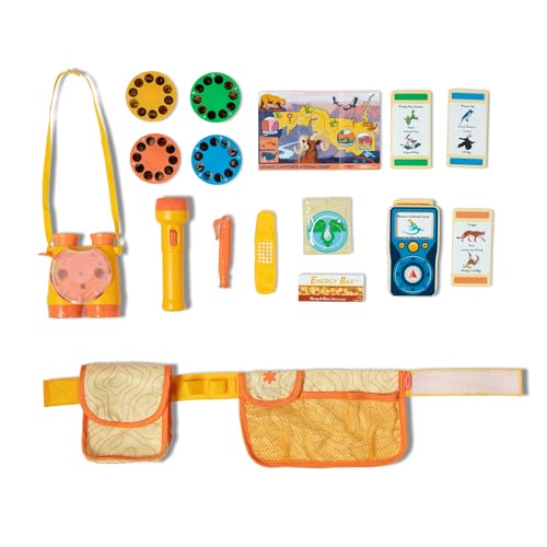 Melissa & Doug Grand Canyon National Park Hiking Gear Play Set with Photo Disk Viewer Kids Pretend Play Hiking Gear, Children's Belt and Binoculars for Girls and Boys Ages 3+ - FSC-Cer