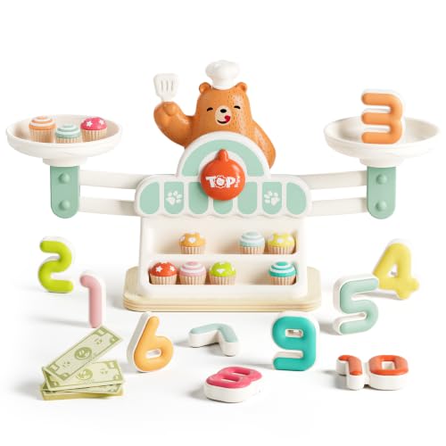TOP BRIGHT Balance Counting Math Game, STEM Educational Toy for Ages 3-5
