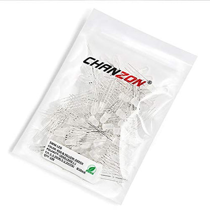 CHANZON 100 pcs 5mm Red & Yellow-Green Diffused LED Lights Common Cathode - color: D) Red & Yellow-green (Cc) (100pcs)