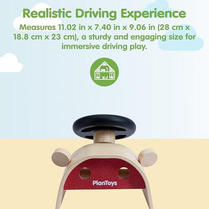 PlanToys® Wooden Driving Console Montessori Kids Pretend Play Dashboard Toy - color: Driving Console