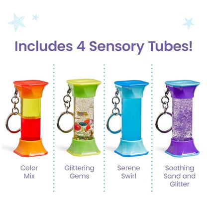 hand2mind Soothing Swirlers Sensory Tubes, Calming Toys for Kids, Ages 3+ - style: Mini Sensory Fidget Tubes