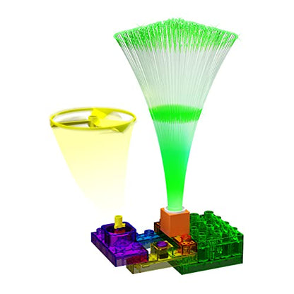 E-Blox: Circuit Blox: BYO Flying Saucer - 4 Blocks Projects - Color Changing LED, Motor & Fan, Build Your Own, DIY STEM Bricks Toy, Kids Ages 8+