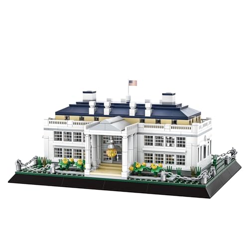 Oichy Building Block Sets White House Architecture Model Kits 895 PCS Washington Famous Landmark Architecture Building Set Home Decoration Collection Gift Idea - color: White House