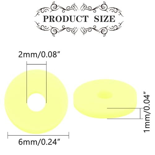 6mm Polymer Clay Beads for Bracelets Making 1000PCS - color: Neon green