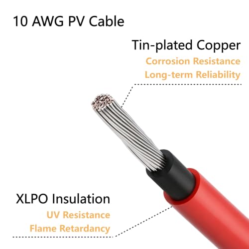 Solar Parallel Connector Y Splitter 1Y2 10 AWG Solar Cable Connector - size: 1 Pair M/FF and F/MM