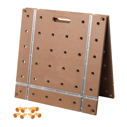 POWERTEC Arachni-Flex 24" x 48" Foldable Workbench Tabletop - Portable Work Surface with Pre-drilled Dog Holes, T-Tracks & Quick-Insert Locks for Arachni Flex Woodworking Collapsible Workstand (72034) - style: Tabletop - Dog Hole/T-track