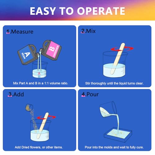 KISREL Epoxy Resin Kit 16OZ with Keychain Earring Molds, Tools for Beginner - size: 16oz Key Chain Kit