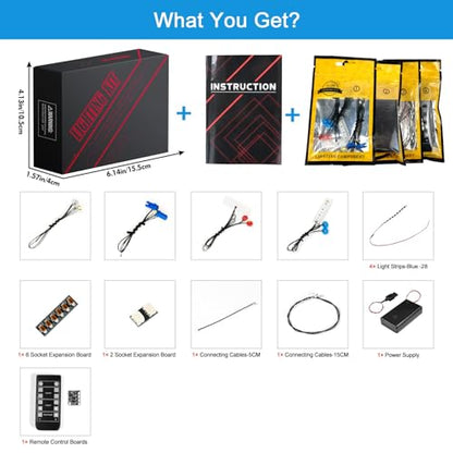 VONADO LED Lights Set Compatible with Lego 2022 Ford GT 42154, Remote Control Technic Ford GT Light Kit Compatible with Lego Car for Adults 42154 (NO Model) - style: RC Version Light Kit