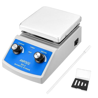 Magnetic Stirrer Hot Plate Set (w/4 Stir Bars n 1 Retriever) - color: Blue
