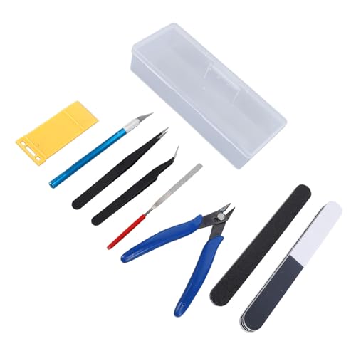 Model Tools Craft Set, Lightweight Portable Mini Tools with Ergonomic Design for Model Building, Assembly, Carving and Sanding