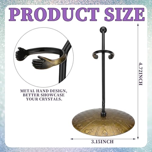 RattanView 2 Pack Crystal Tower Holder Metal Crystal Wand Stand, Bronze - color: Bronze