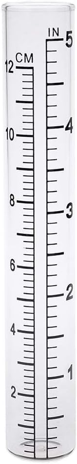 14cm Total Length Clear Rain Gauge Rain Gauge Measures Sprinkler for Yard Garden Outdoor Home Rain Gauges Accessories Drip Irrigation Kit with Timer for Raised Bed Gardening Rain Gauges Outdoor Décor