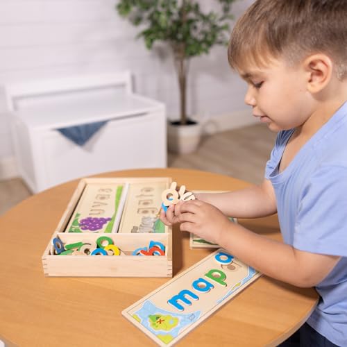 Melissa & Doug Spanish See & Spell Educational Language Learning Toy - FSC-Certified Materials - size: 13.9 x 9.2 x 1.75, style: Spanish