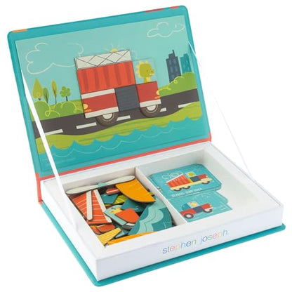 Stephen Joseph Magnetic Activity Set for Kids, Transportation 50-Piece Set - color: Transportation