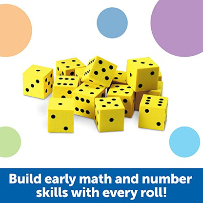 hand2mind Foam Round Two-Color Counters Classroom Bulk Kit, Quiet Math Tokens (Pack of 1000) & Learning Resources Hands-On Soft Dot Dice Bucket, Classroom or Homeschool Supplies, Set of 200, Ages 3+