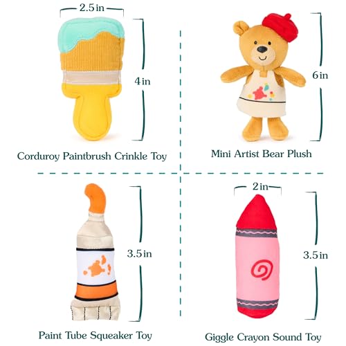 GUND Baby My Little Artist 5-Piece Sensory Plush Toy Playset for Babies - style: Artist Playset