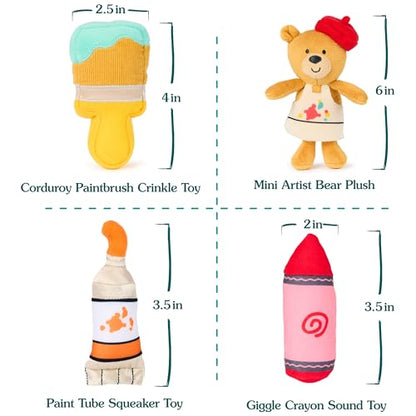 GUND Baby My Little Artist 5-Piece Sensory Plush Toy Playset for Babies - style: Artist Playset