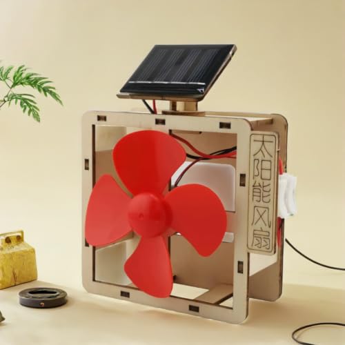 5 in 1 DIY Wooden STEM Self Assembly Kit, Science Experiment Building Models, Solar Fan, Pneumatic Boat, Marble Run Machine, Wooden Airplane & Magnifier, Educational Engineering Toy Gift for Kids 8-14 - style: Stem kits-E